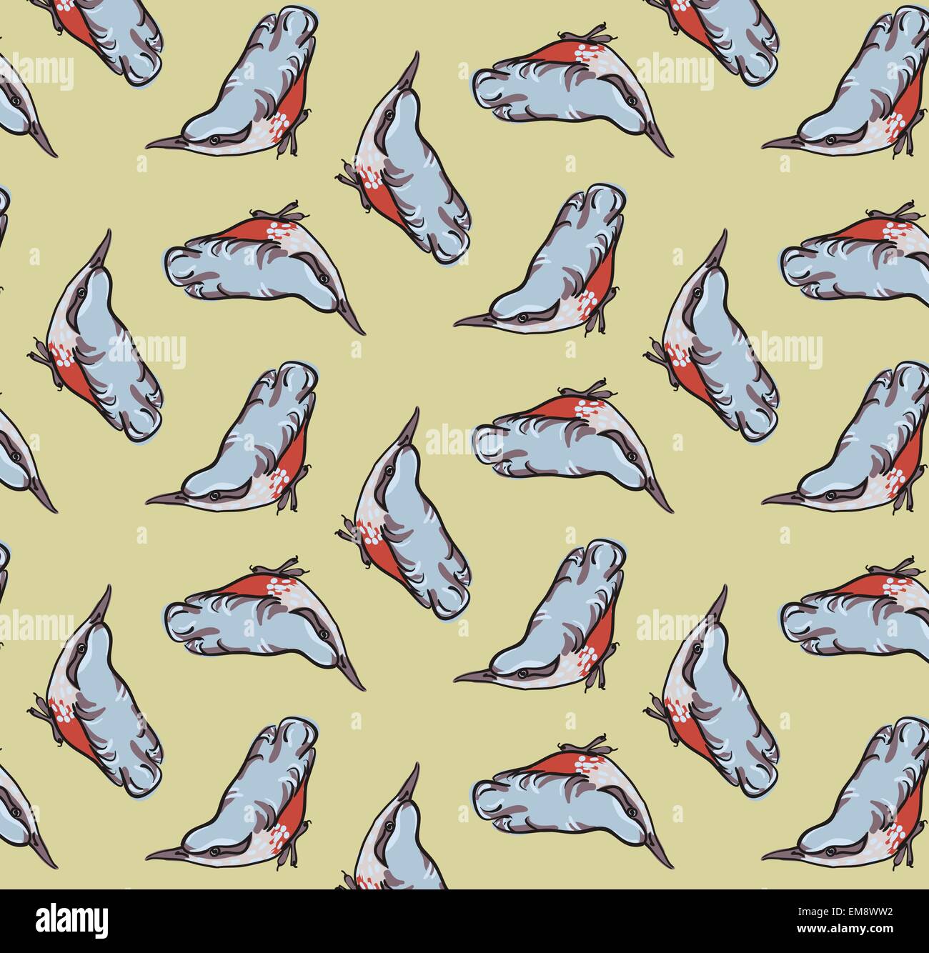 Birds Seamless Background Stock Vector Image & Art - Alamy
