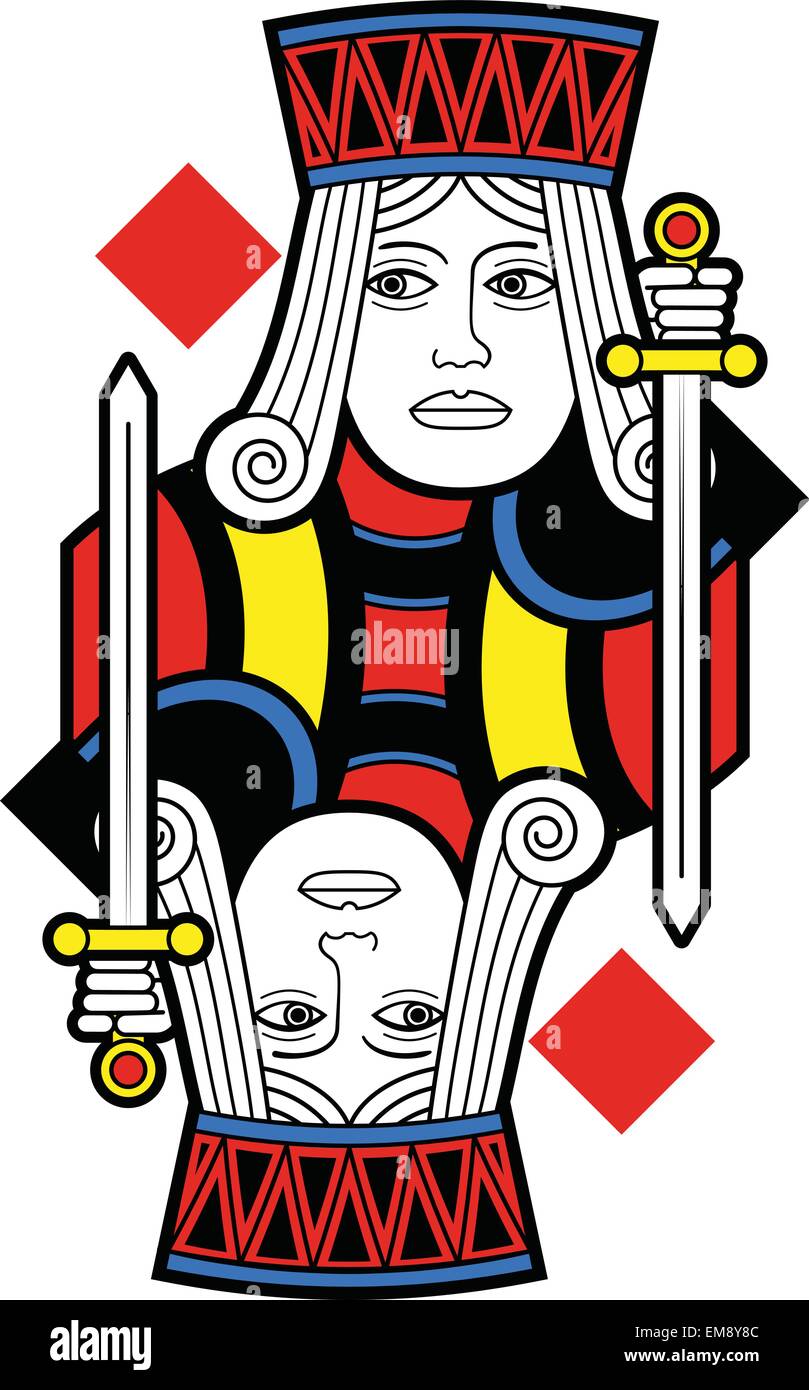 Three Playing Cards: King, Queen and Jack of Diamonds. Stock Photo - Image  of fortune, card: 140722516