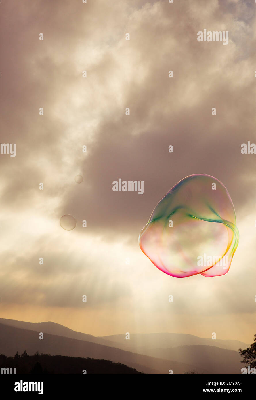 Big bubble floating in mid air Stock Photo Alamy