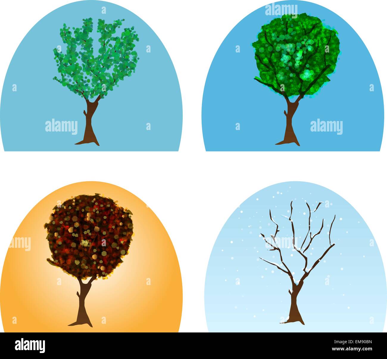 Circle four seasons Stock Vector Images - Alamy