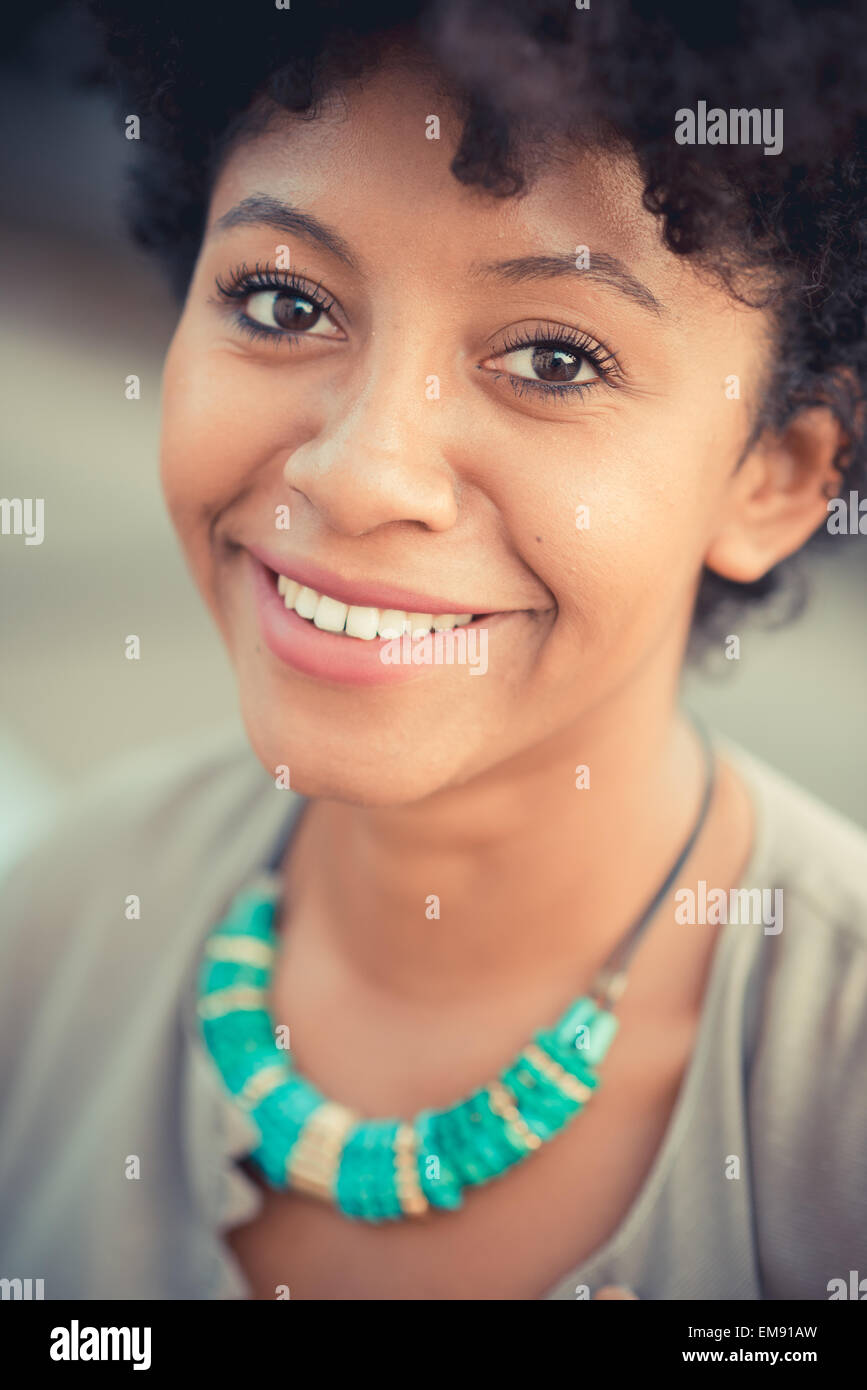 Close up portrait of beautiful young woman Stock Photo - Alamy
