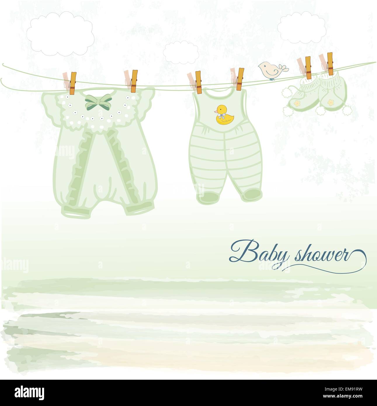 baby shower card Stock Vector Image & Art - Alamy