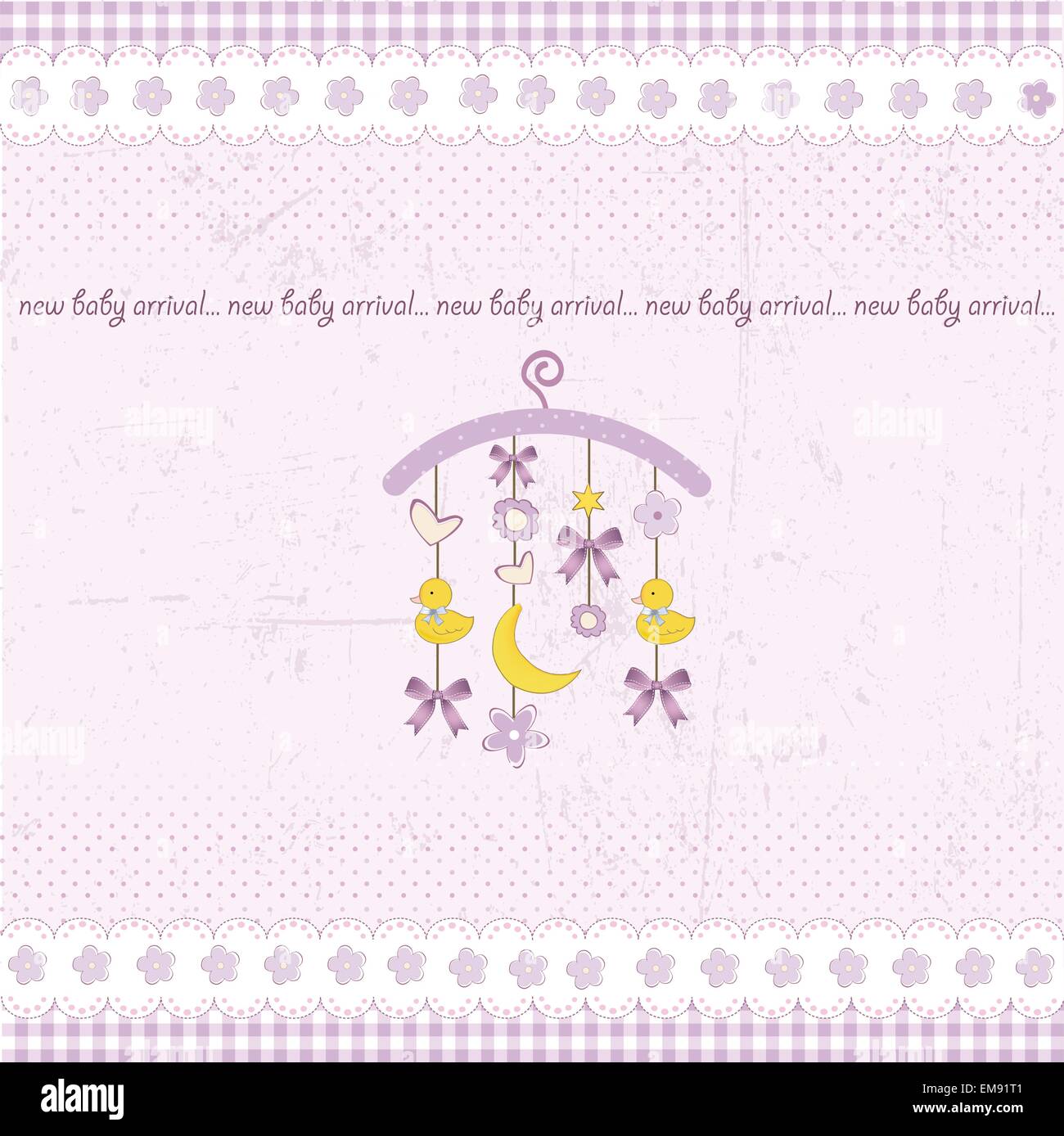 baby announcement card Stock Vector Image & Art Alamy