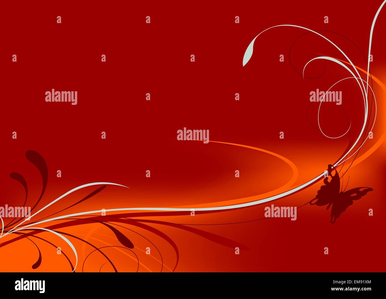 Butterfly And Floral Stock Vector Image & Art - Alamy