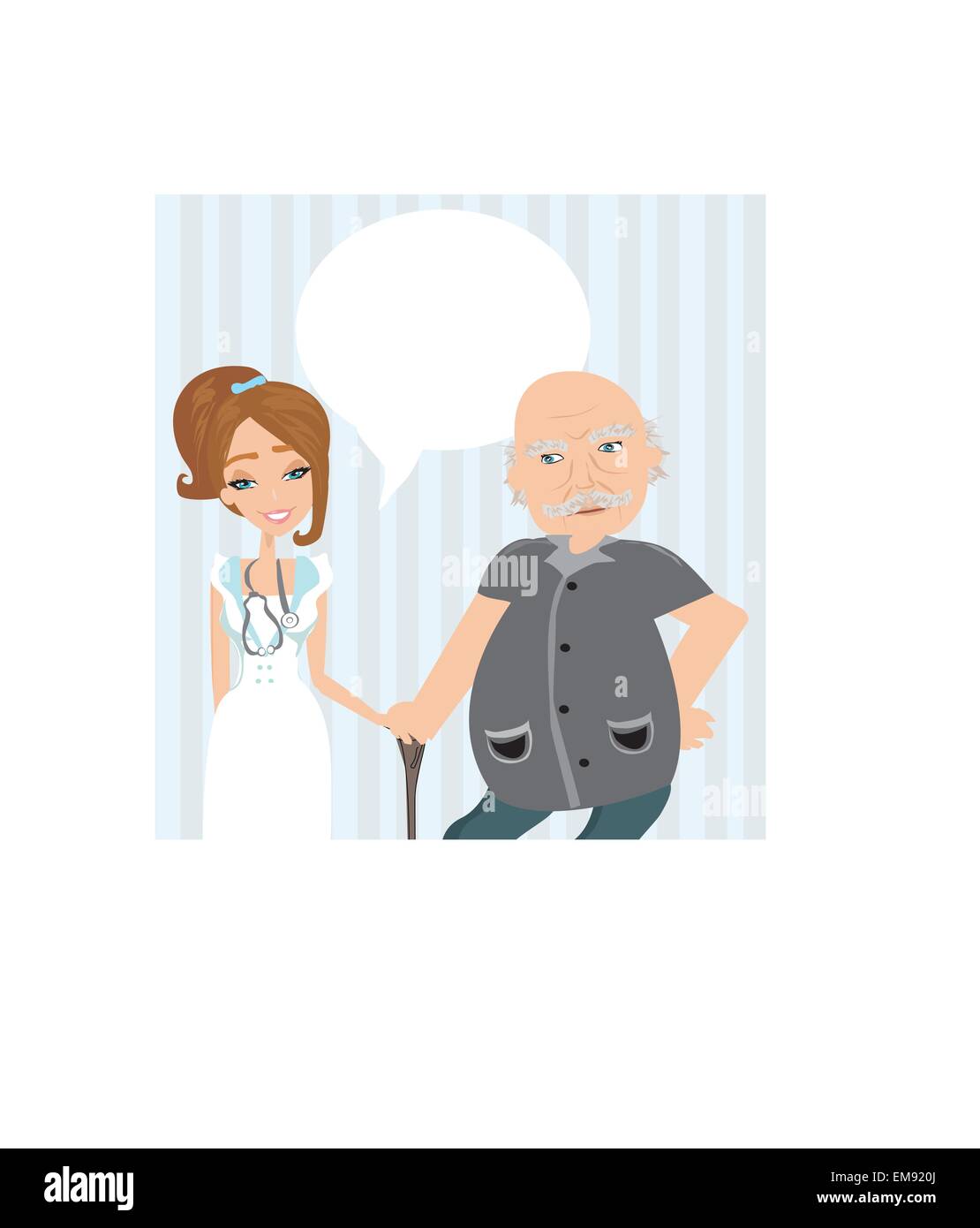 consultation with the doctor. Stock Vector