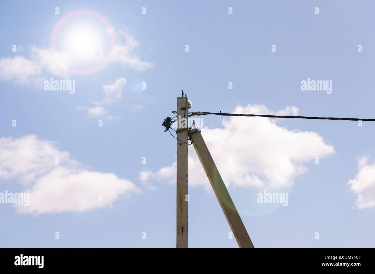 Old power lines Stock Photo Alamy