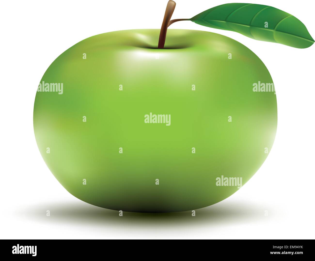 Big green apple Stock Vector