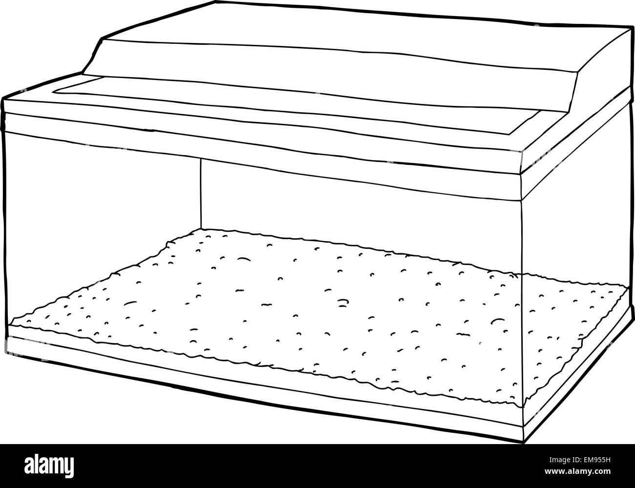 rectangular fish tank clip art