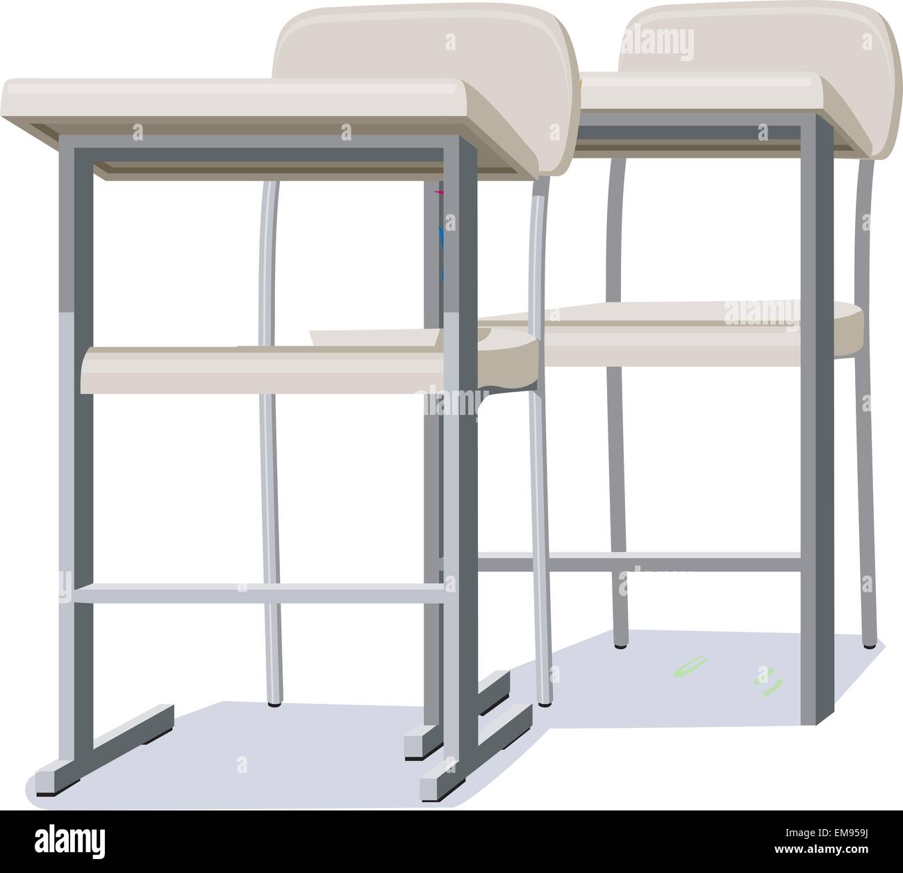 School chair table design hi-res stock photography and images - Alamy