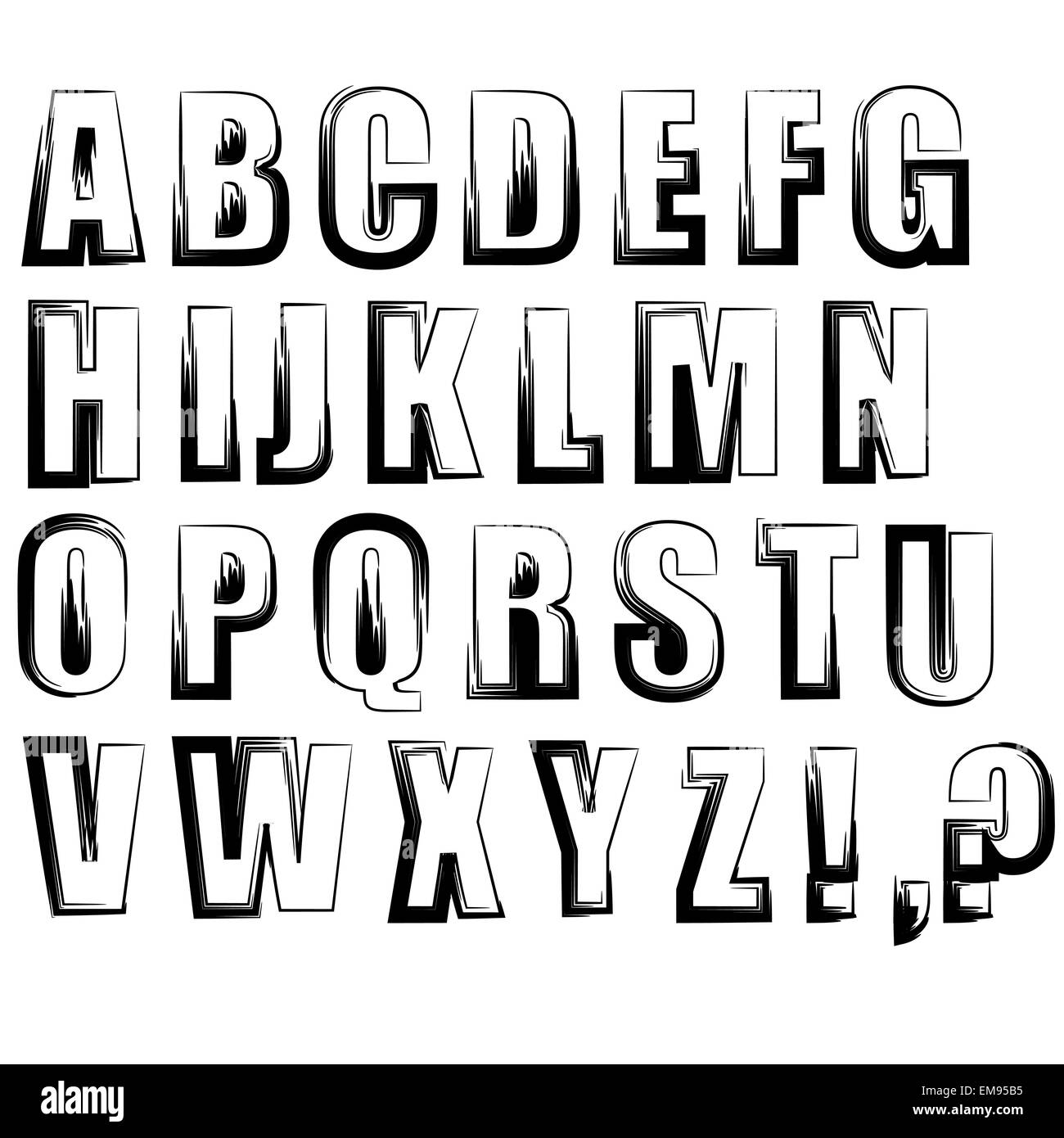 Dark alphabet Black and White Stock Photos & Images - Alamy