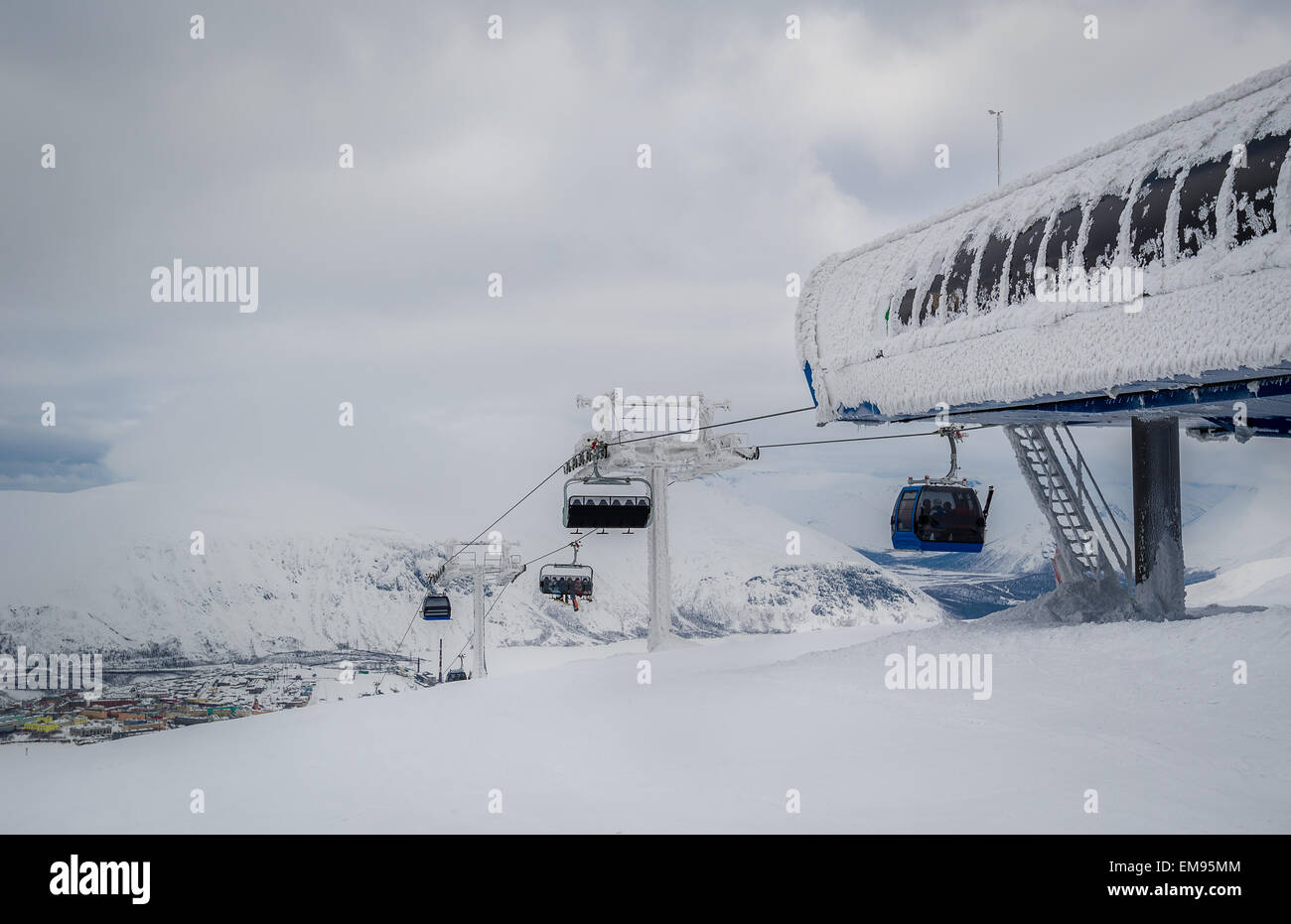 Ski resort landscape Stock Photo