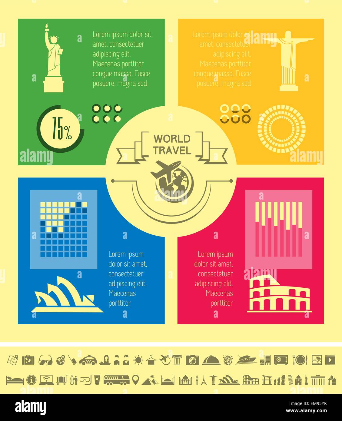 Travel Infographic Template Stock Vector Image & Art - Alamy