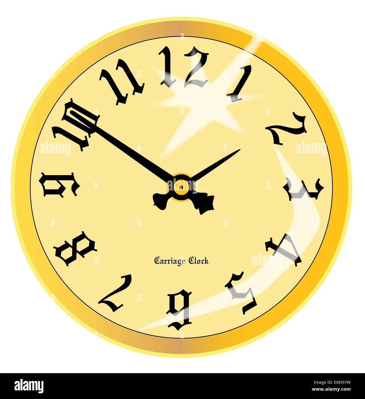 Carriage Clock Face Stock Vector