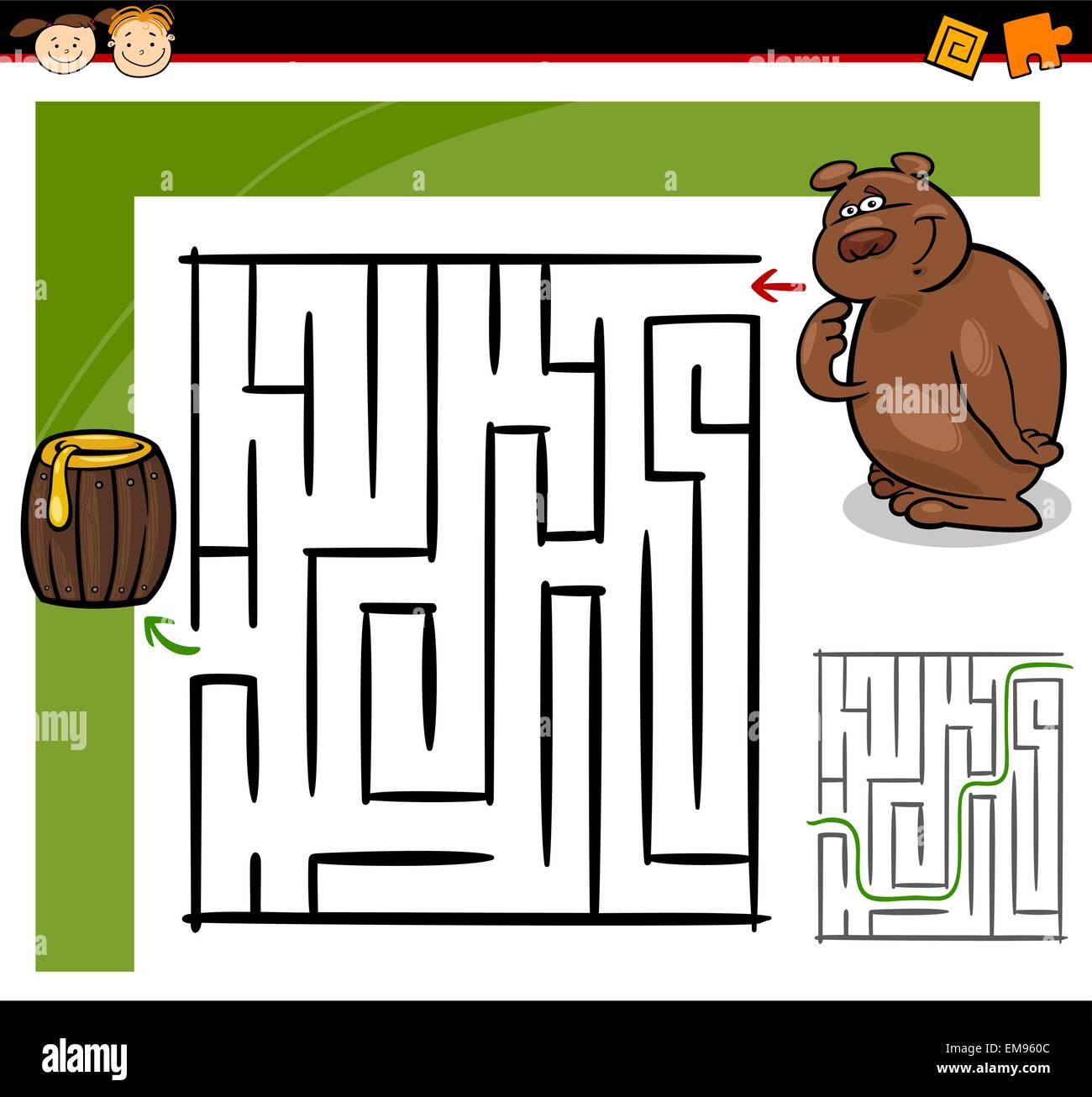 cartoon maze or labyrinth game Stock Vector Image & Art - Alamy