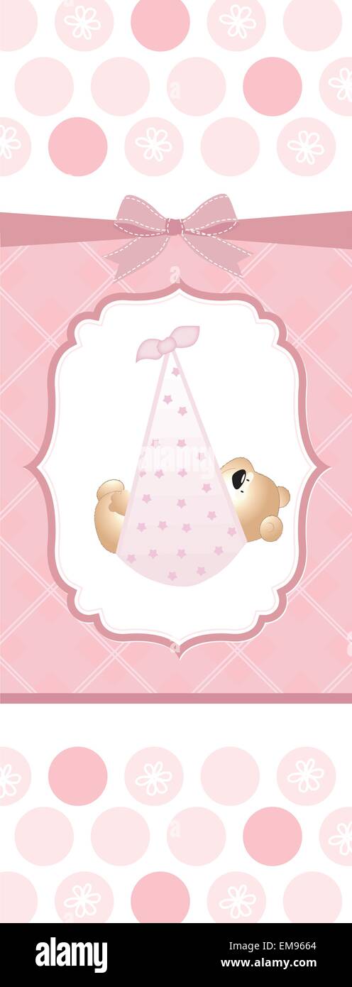 baby girl shower card Stock Vector Image &amp; Art - Alamy