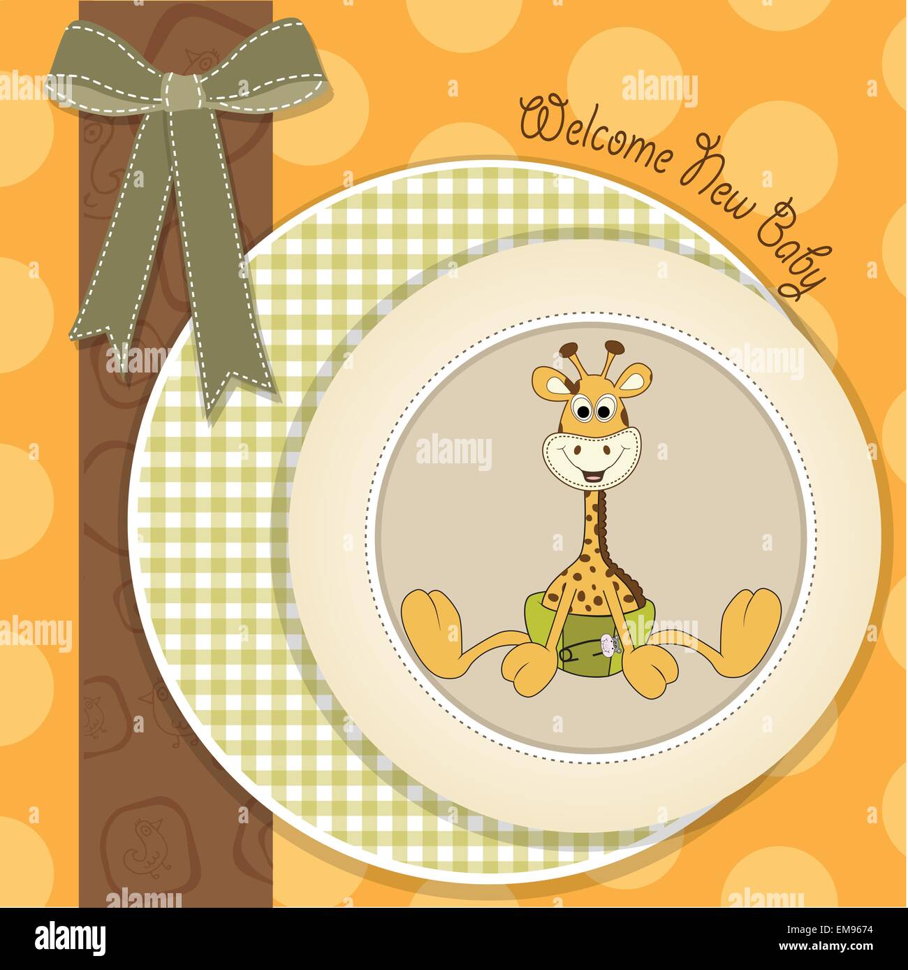 baby shower card with baby giraffe Stock Vector Image & Art - Alamy