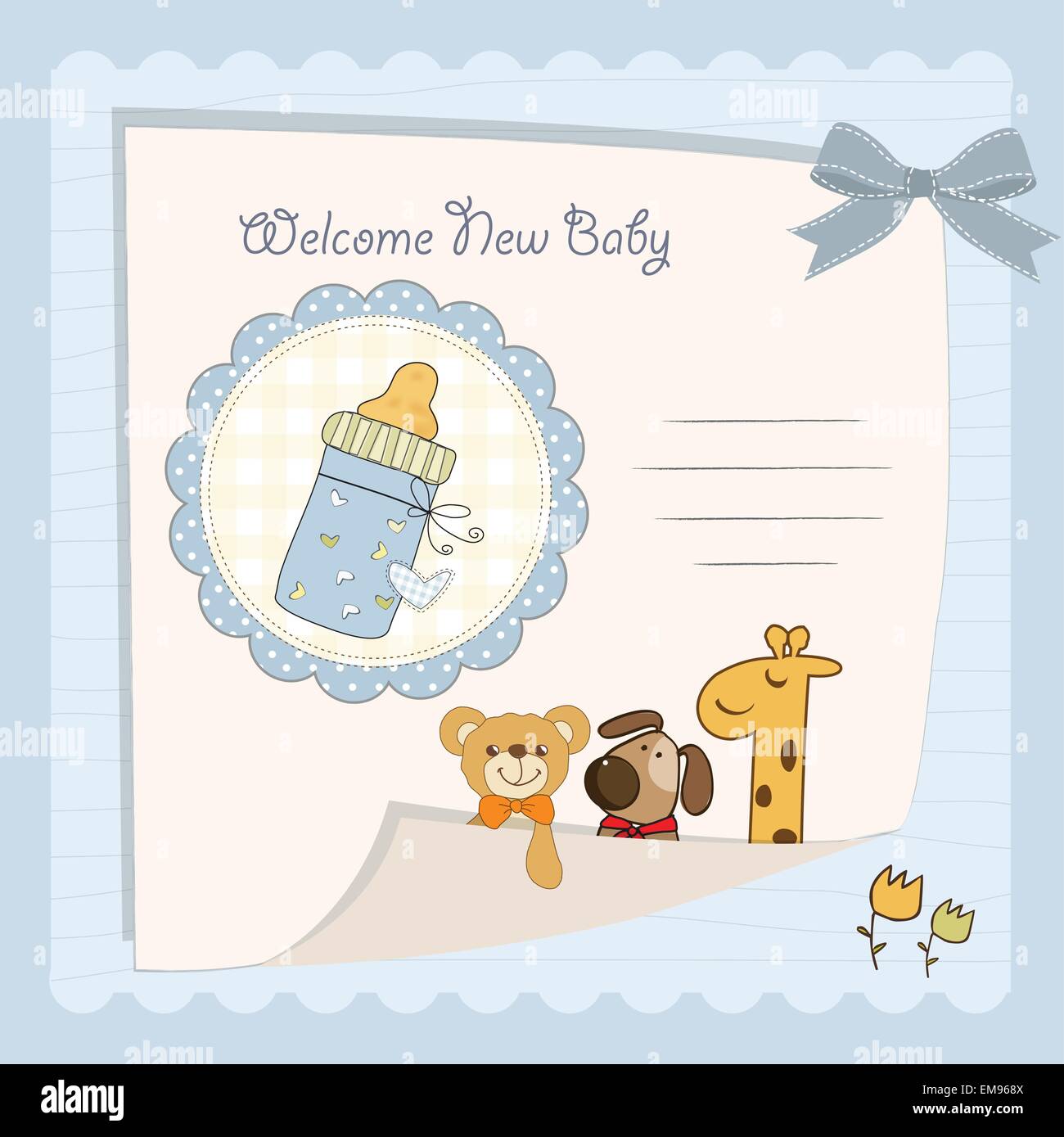 baby shower card Stock Vector Image & Art - Alamy