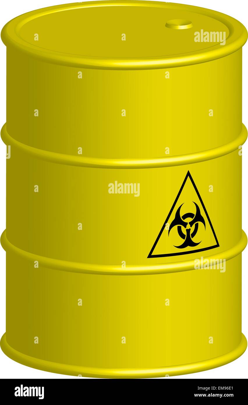 chemical barrel. Illustration on white background Stock Vector