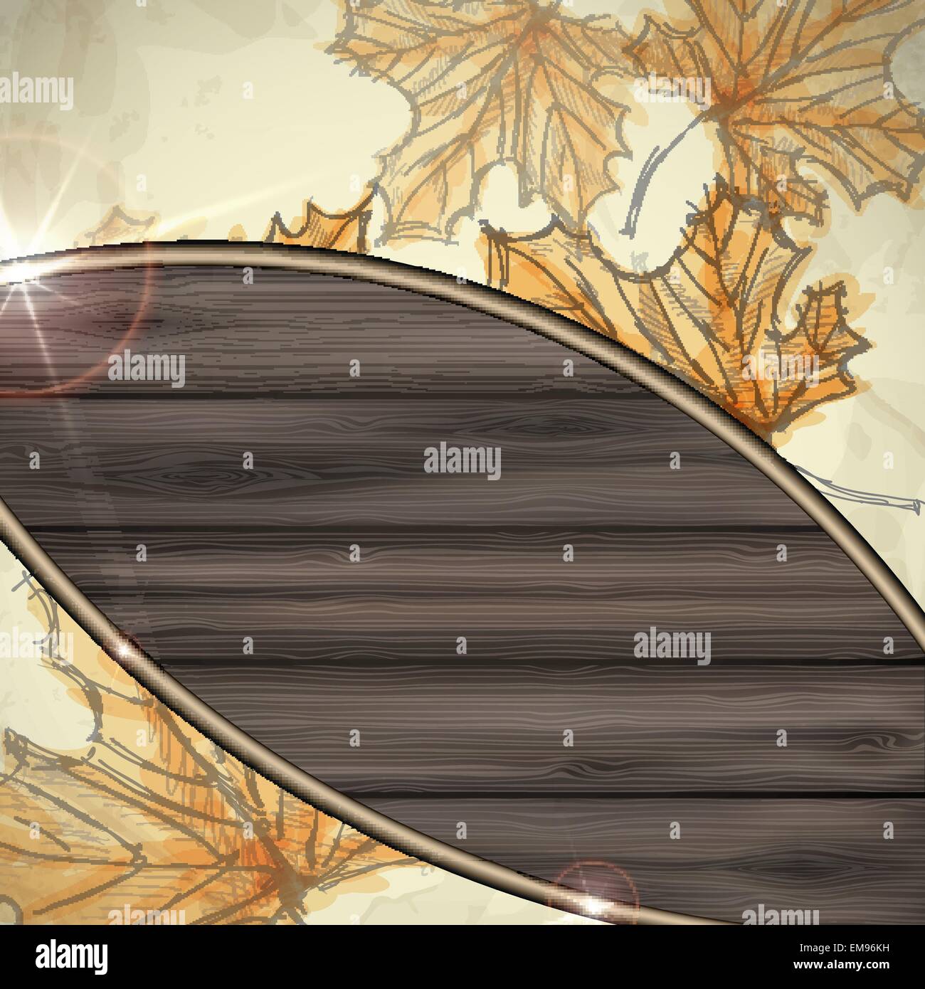 Hand Drawn Autumn Background Stock Vector Image & Art - Alamy