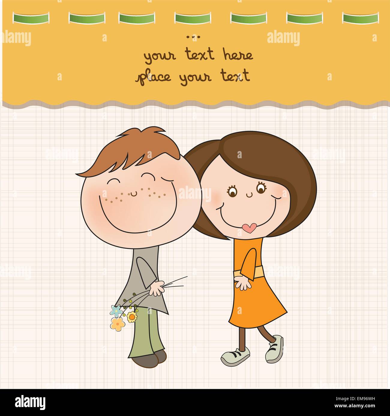 happy lovers couple Stock Vector Image & Art - Alamy