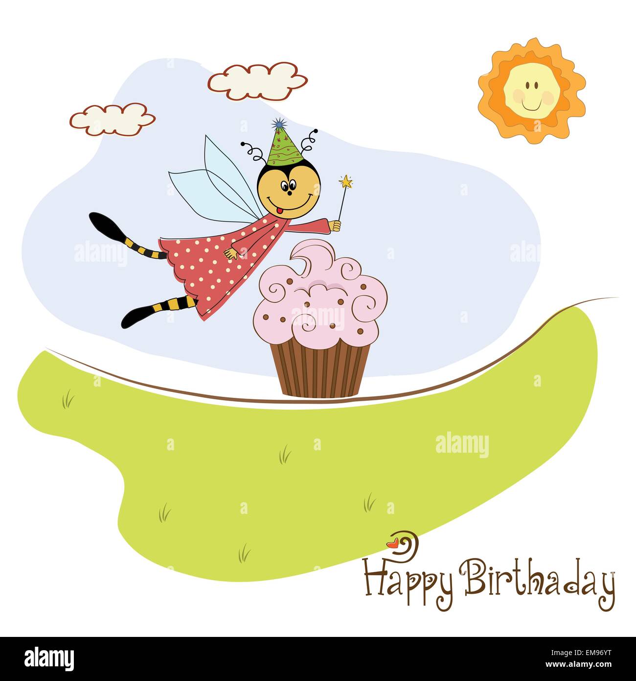 Happy birthday card vector hi-res stock photography and images