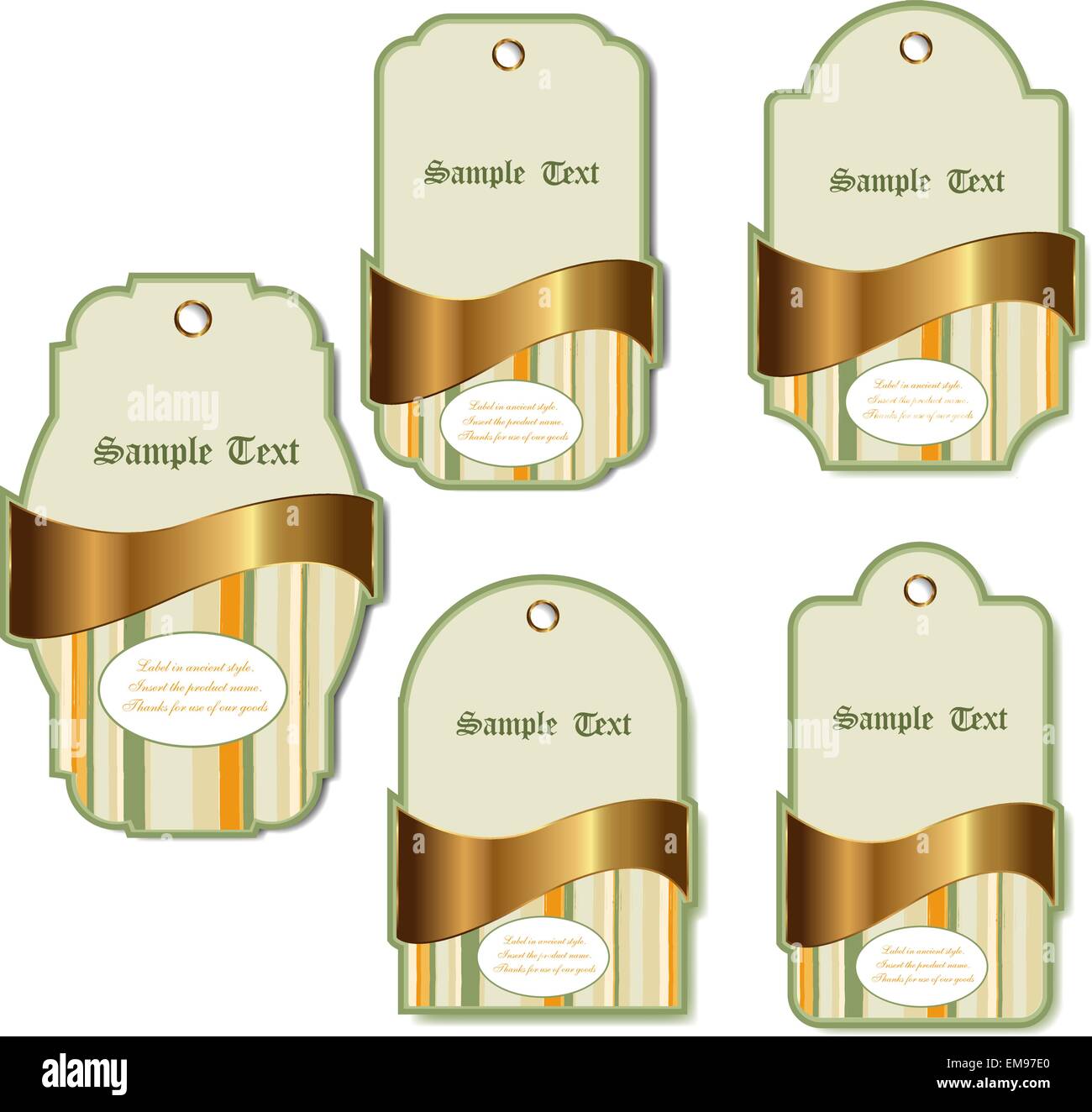 set of luxury vintage labels isolated on white background Stock Vector ...