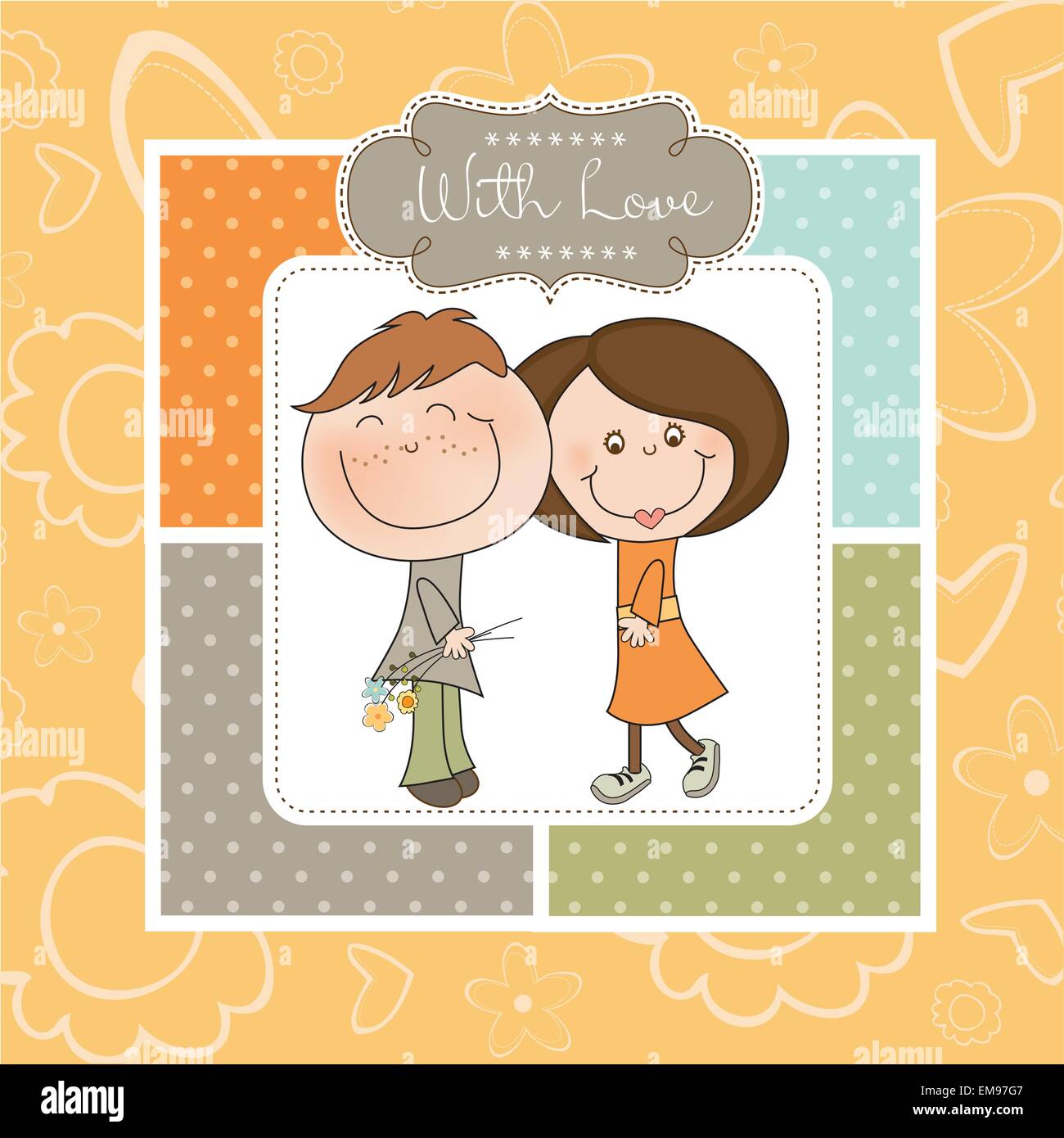 happy lovers couple Stock Vector Image & Art - Alamy