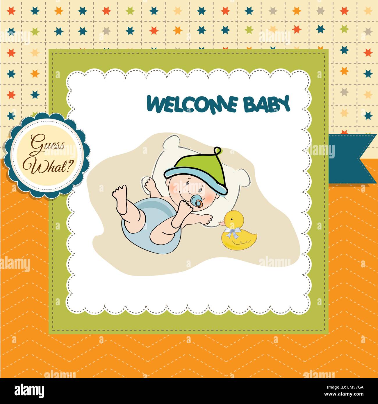 baby boy shower card Stock Vector Image &amp; Art - Alamy