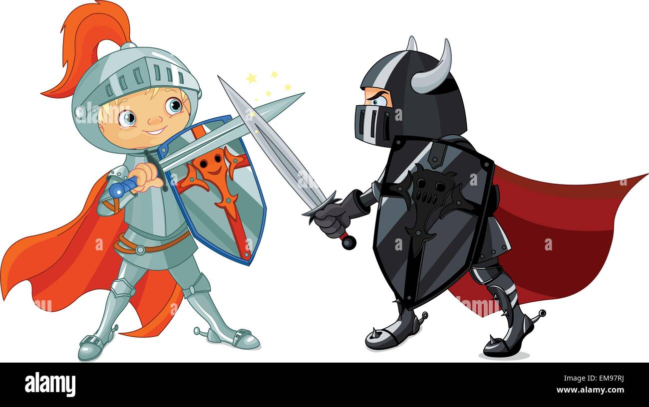 Fighting Knights Stock Vector