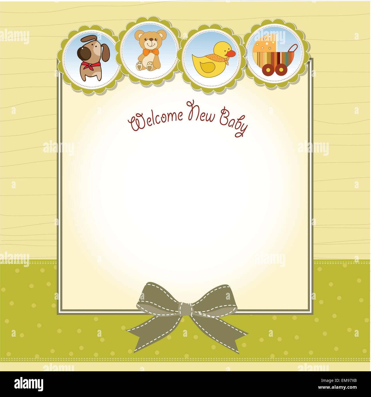 new baby announcement card Stock Vector Image & Art Alamy