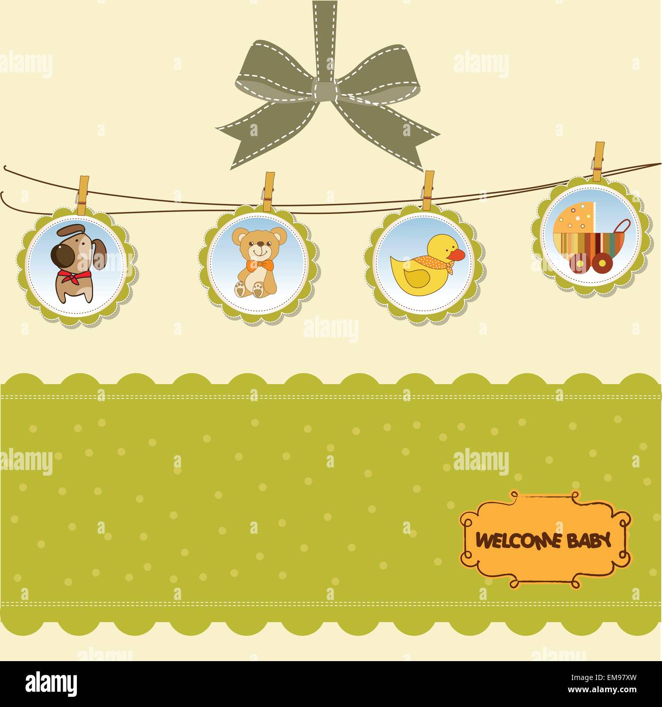 new baby announcement card Stock Vector Image & Art Alamy