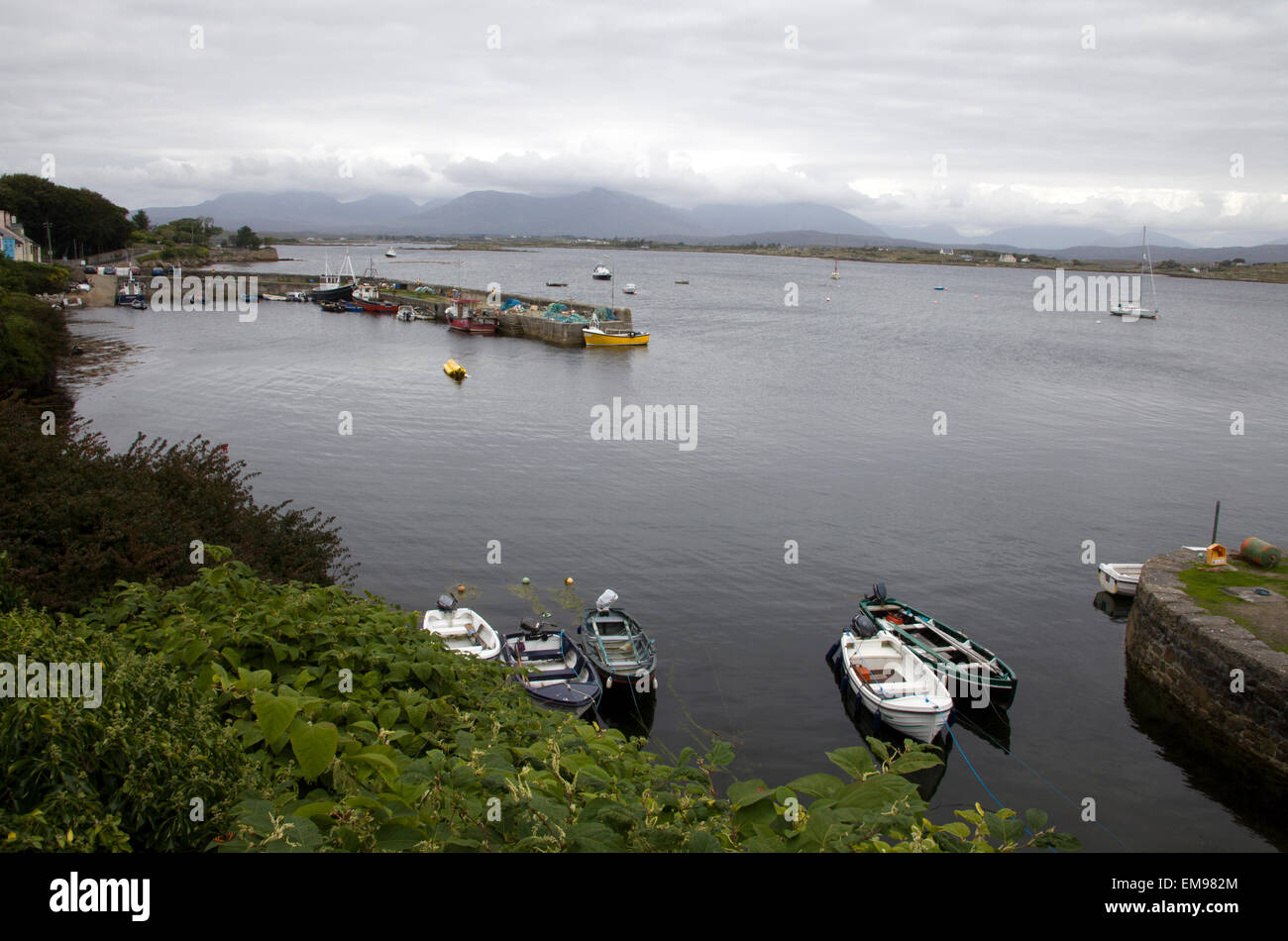 Round Stone Harbour in Ireland Stock Photo