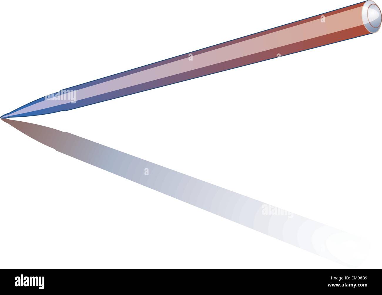 Ballpoint Pen isolated on white. Vector Illustration Stock Vector Image ...