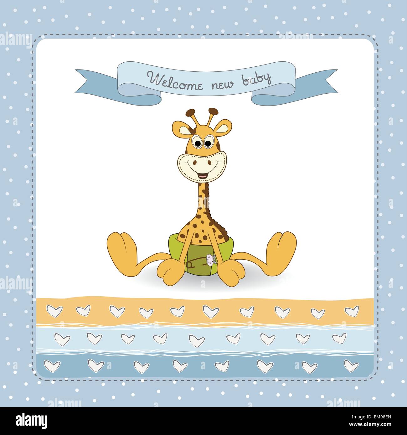 baby shower card with baby giraffe Stock Vector Image & Art - Alamy