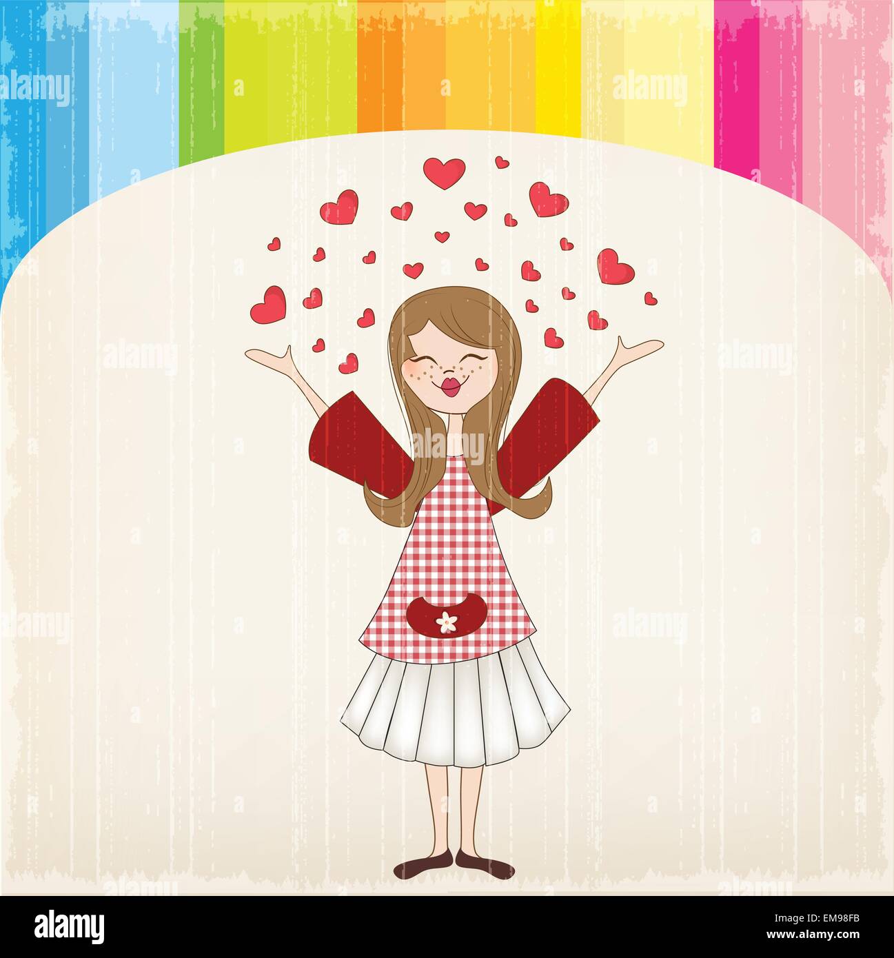pretty girl in love Stock Vector Image & Art - Alamy