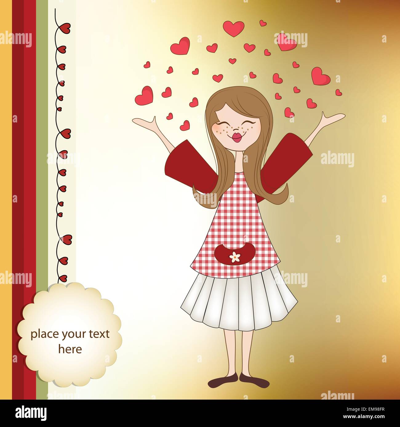 pretty girl in love Stock Vector Image & Art - Alamy