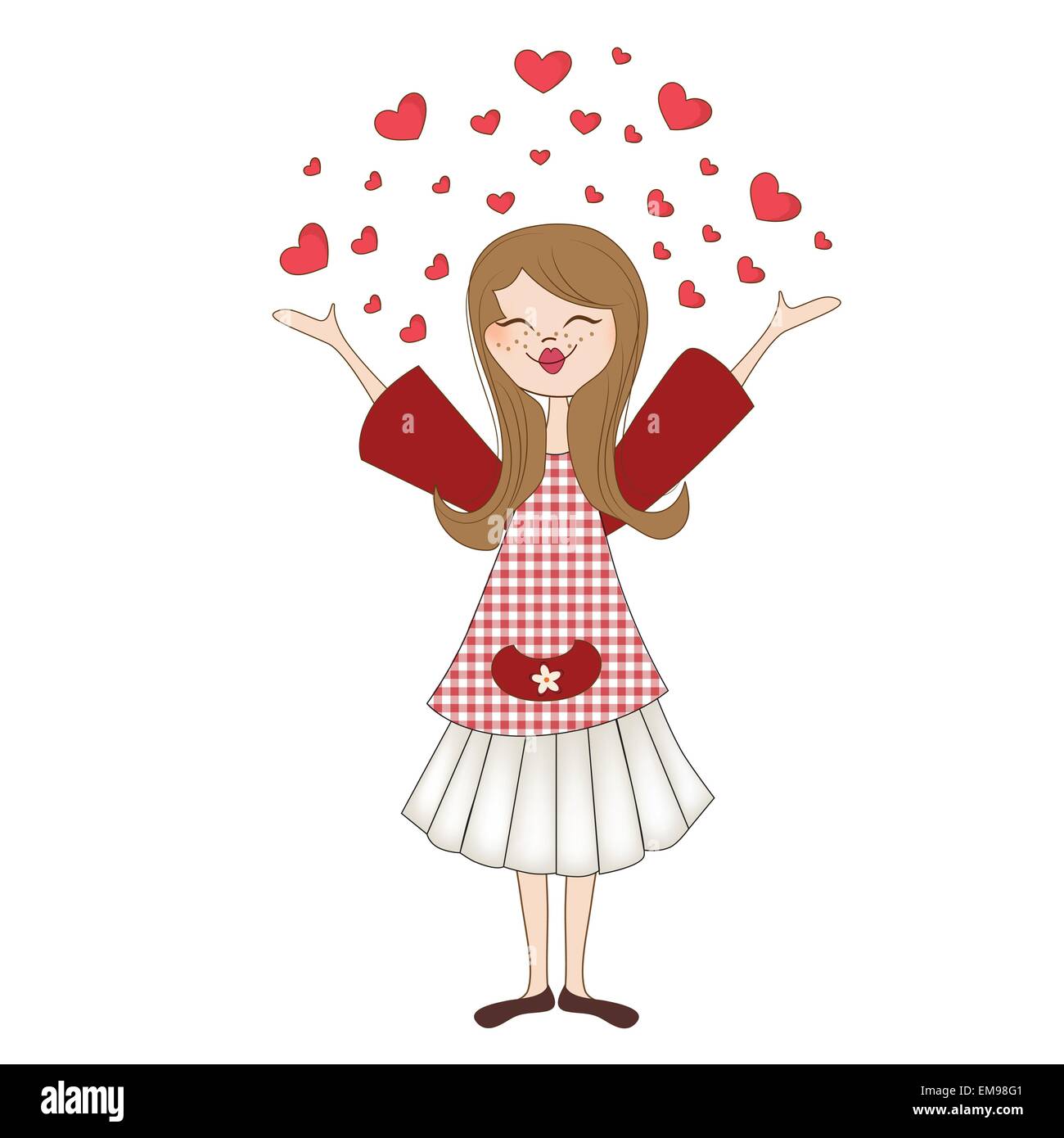 pretty girl in love Stock Vector Image & Art - Alamy
