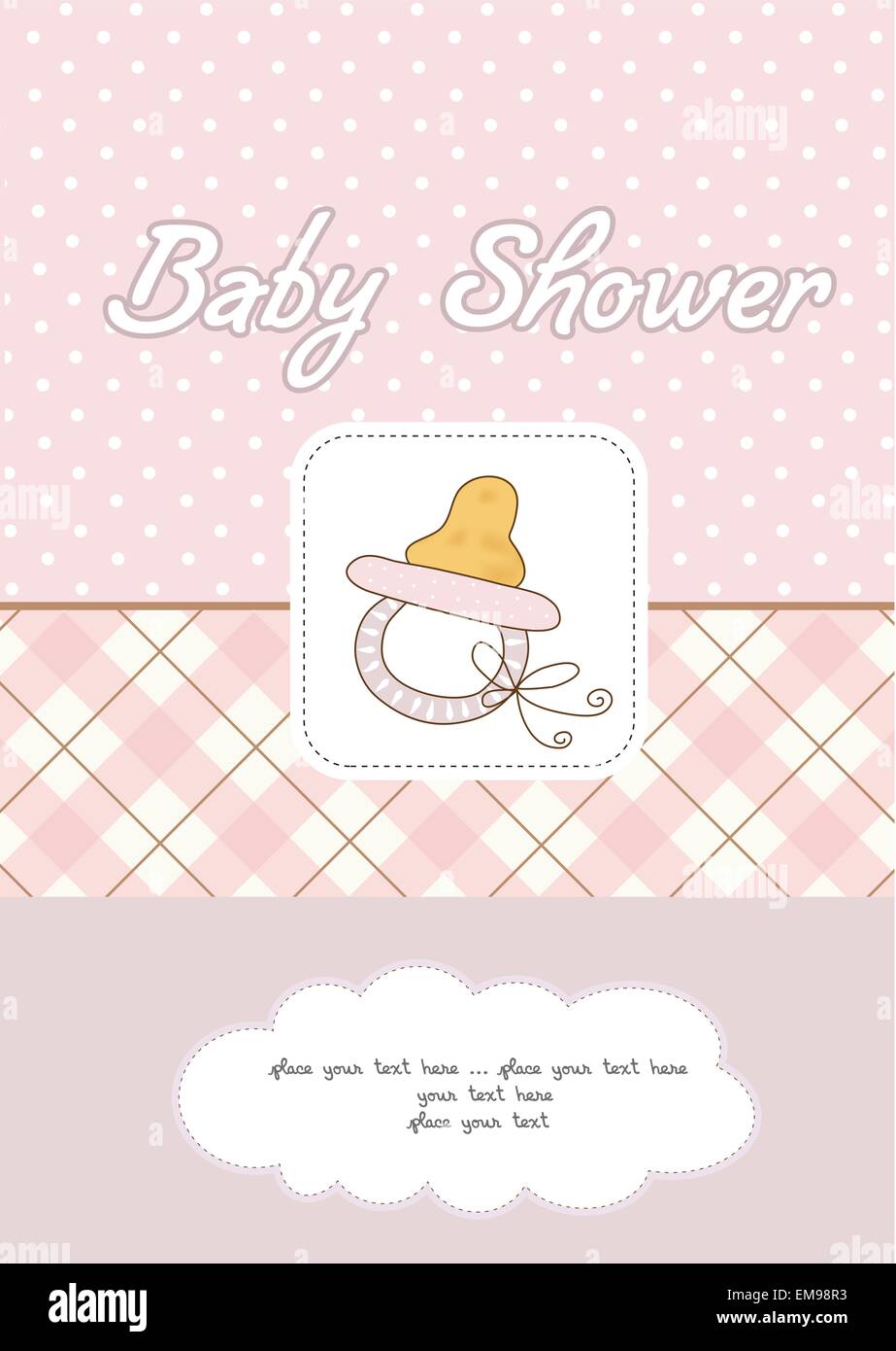 baby girl shower card Stock Vector Image &amp; Art - Alamy