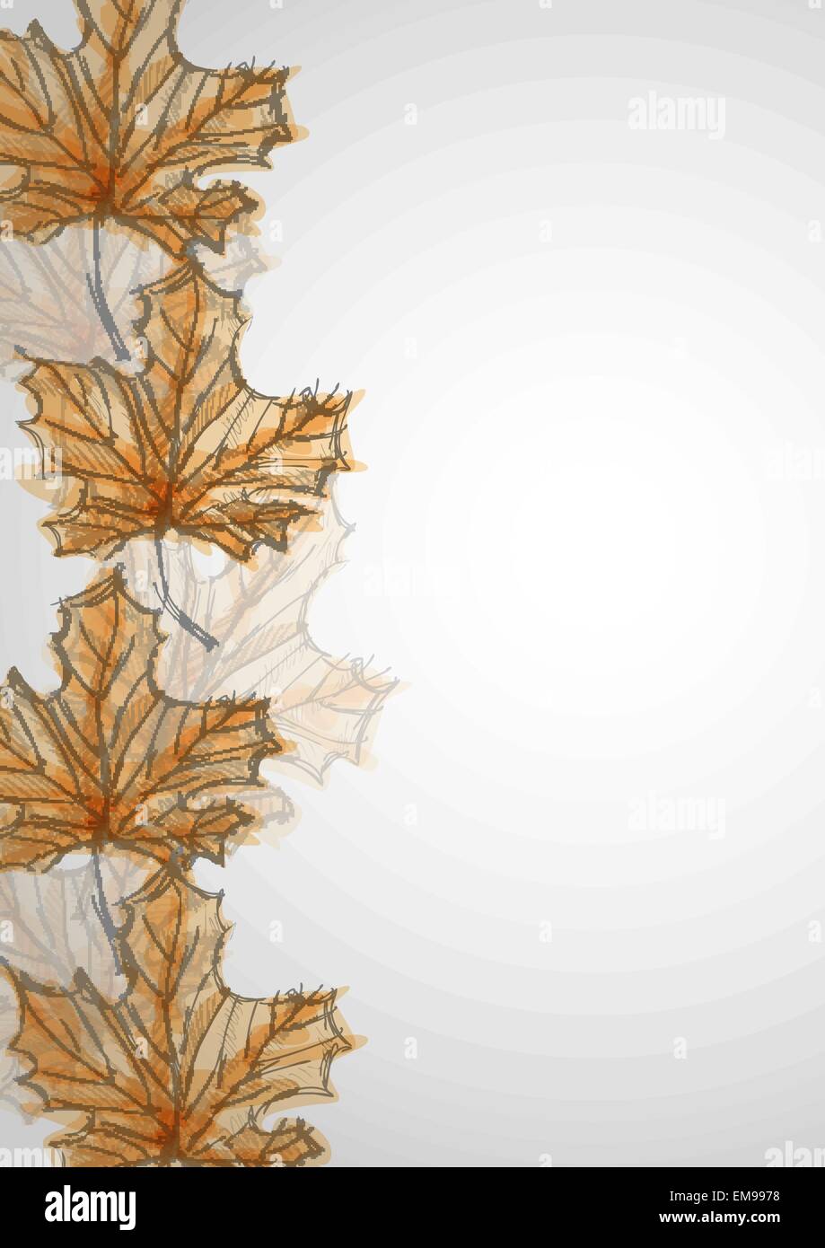 Hand Drawn Autumn Background Stock Vector Image & Art - Alamy