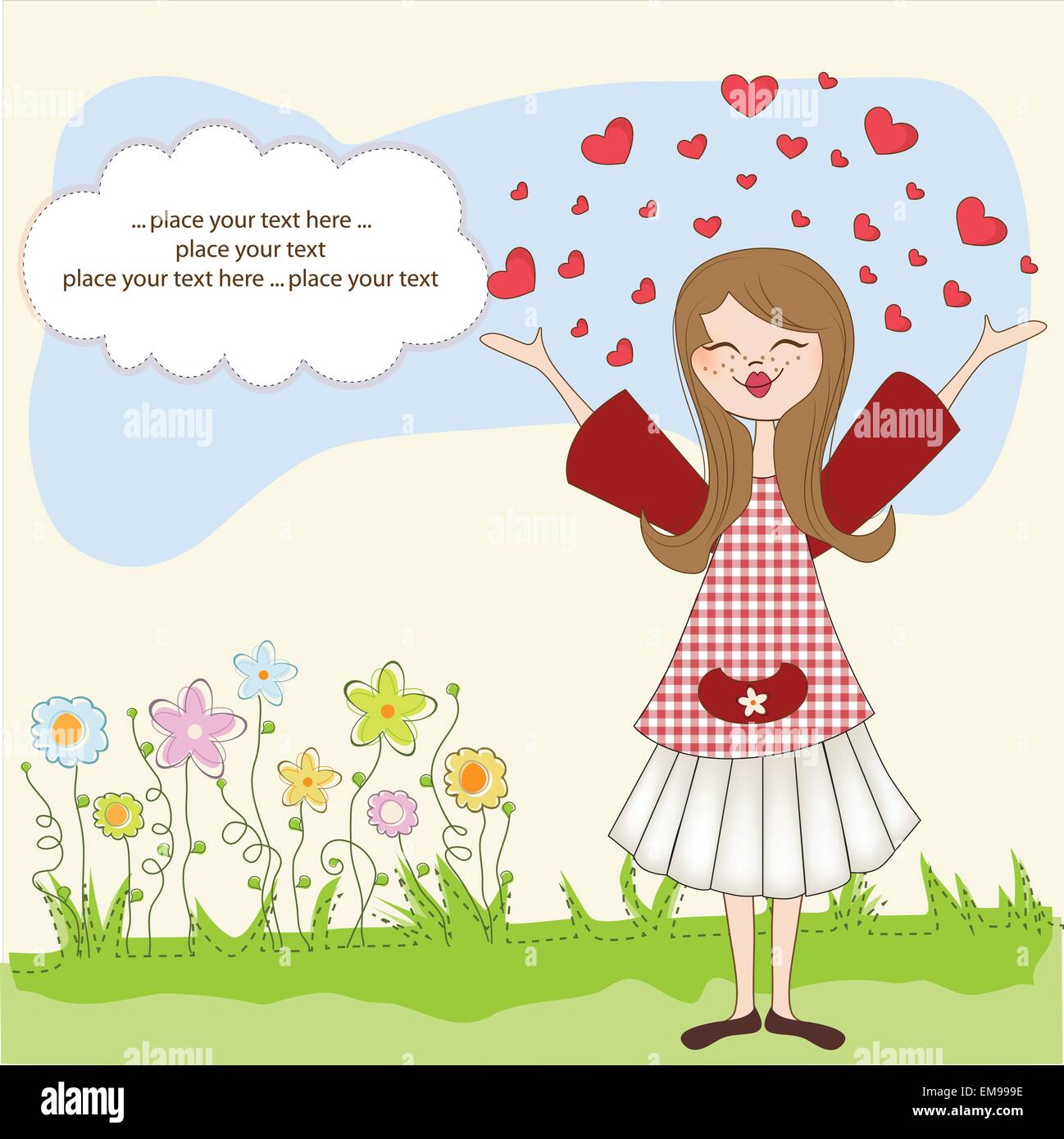 pretty girl in love Stock Vector Image & Art - Alamy