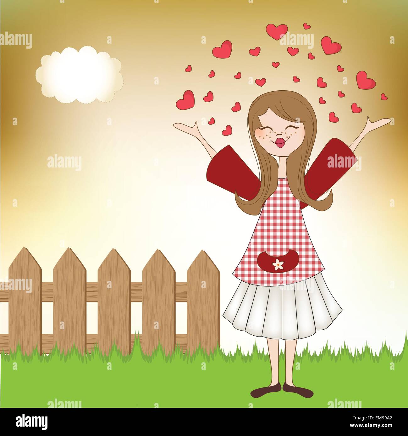 pretty girl in love Stock Vector Image & Art - Alamy