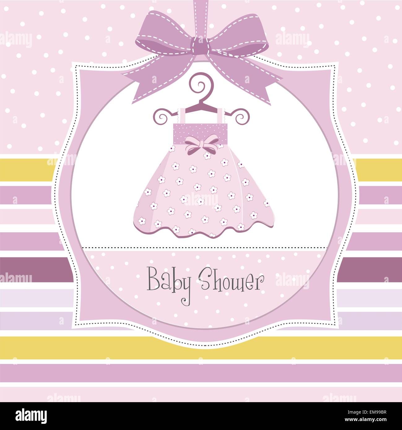 baby girl shower card Stock Vector Image &amp; Art - Alamy