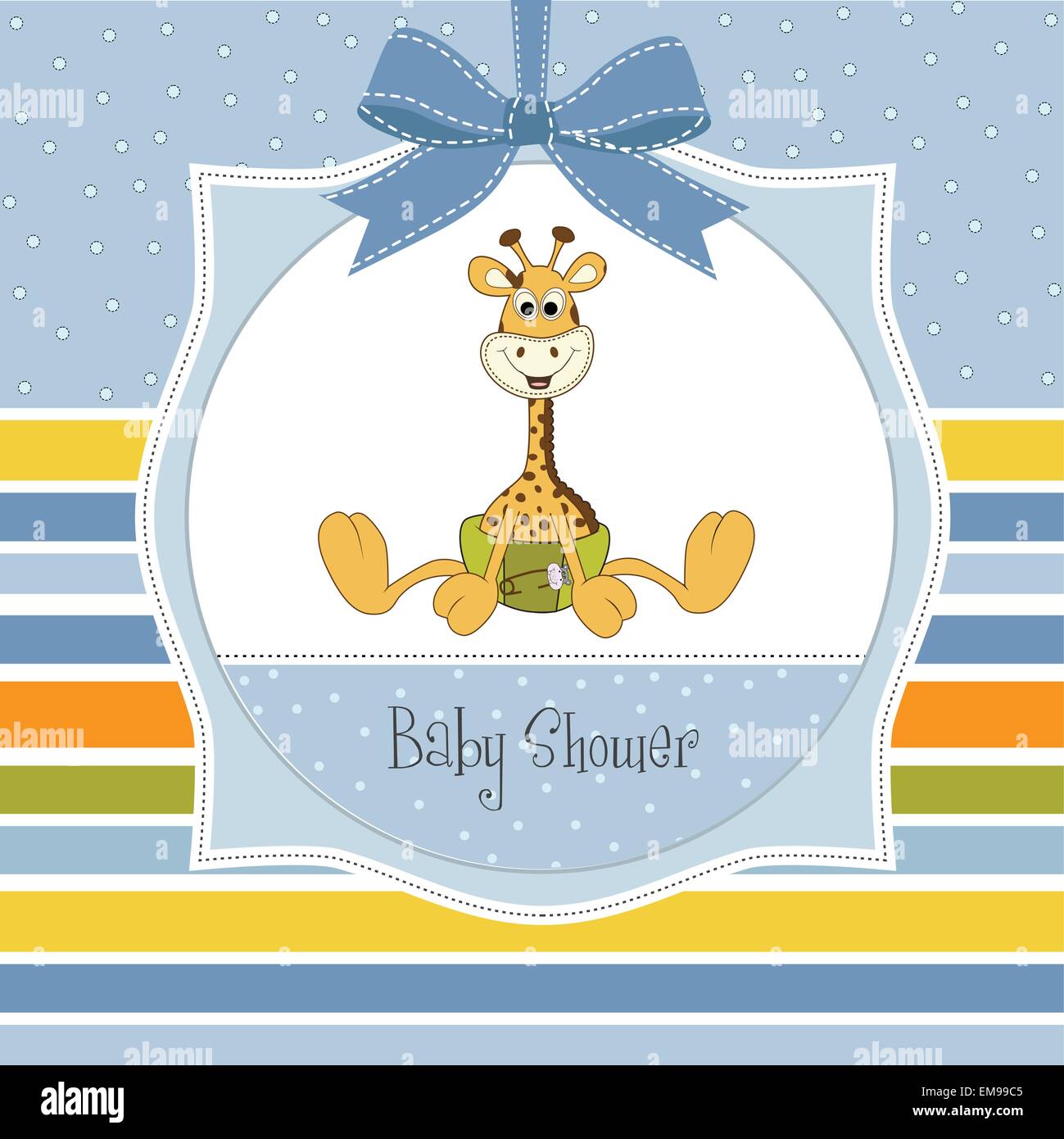 baby shower card with baby giraffe Stock Vector Image &amp; Art - Alamy