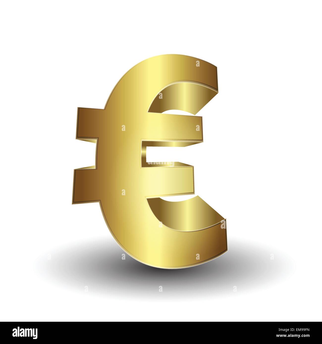 3d euro sign Stock Vector