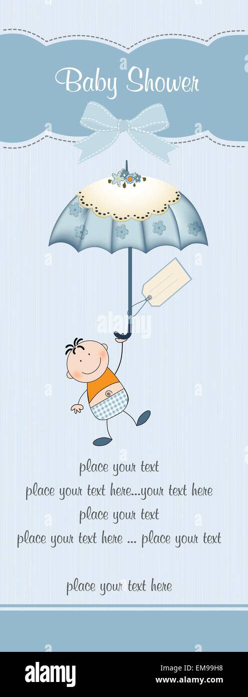 baby boy shower card Stock Vector Image & Art - Alamy