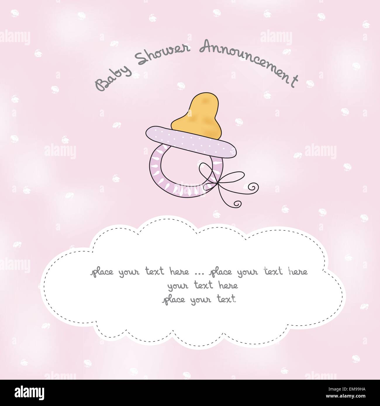 baby girl shower card Stock Vector Image & Art Alamy