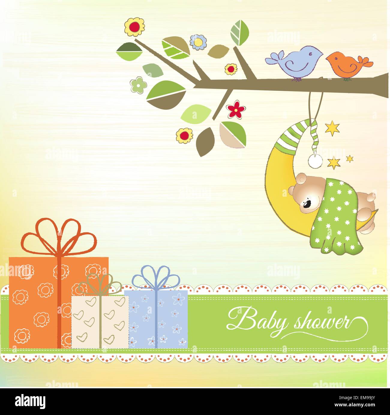 baby shower announcement Stock Vector