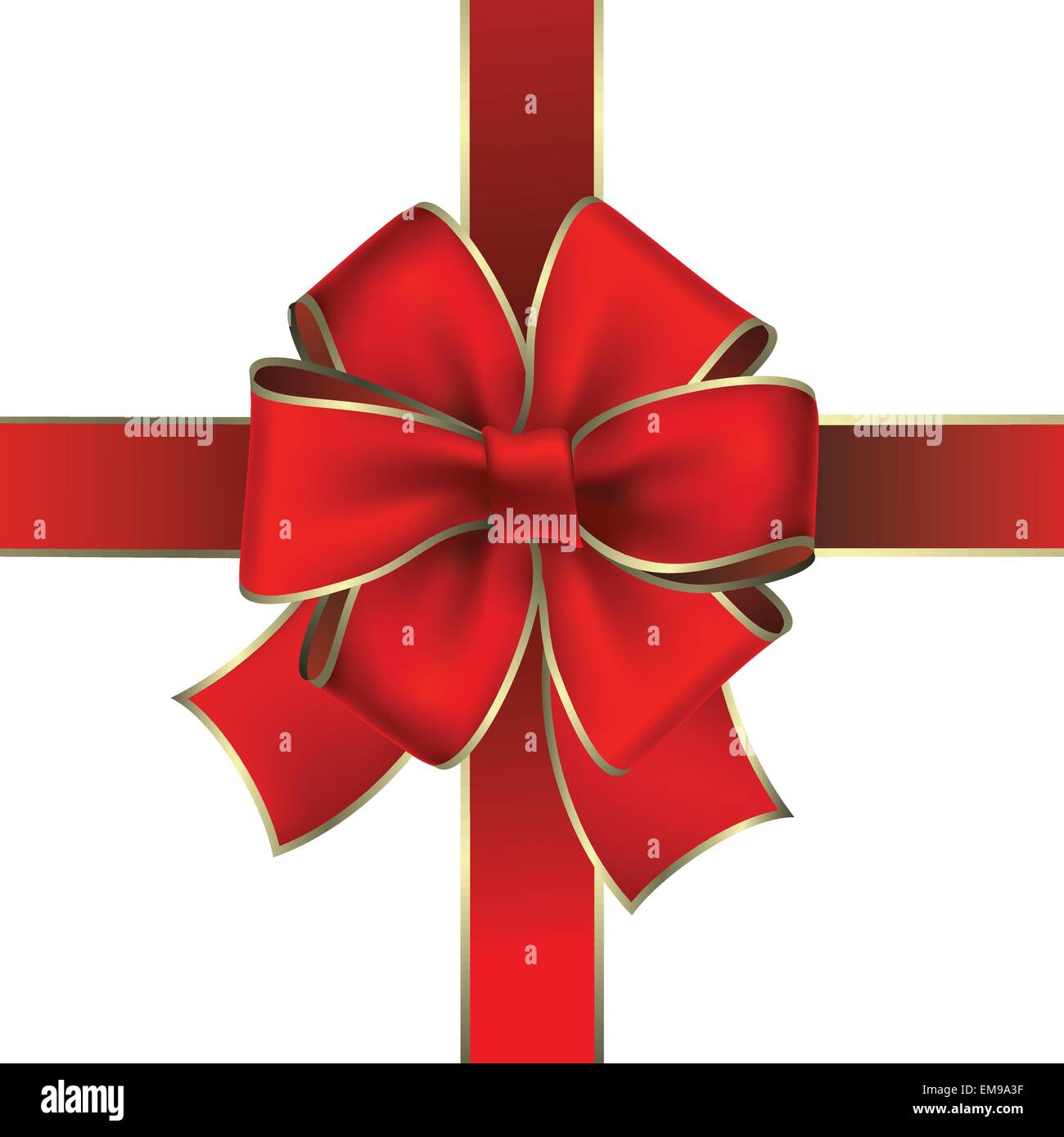 red satin ribbon on white background Stock Vector Image & Art - Alamy