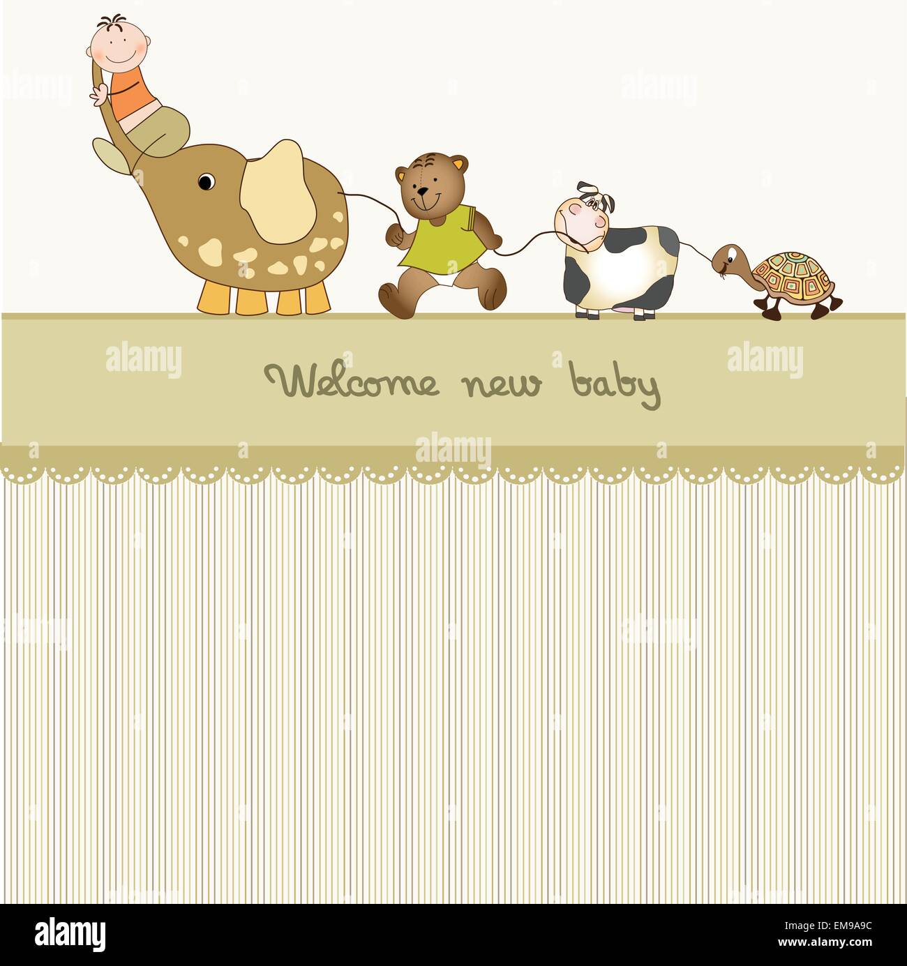baby announcement card Stock Vector Image & Art Alamy