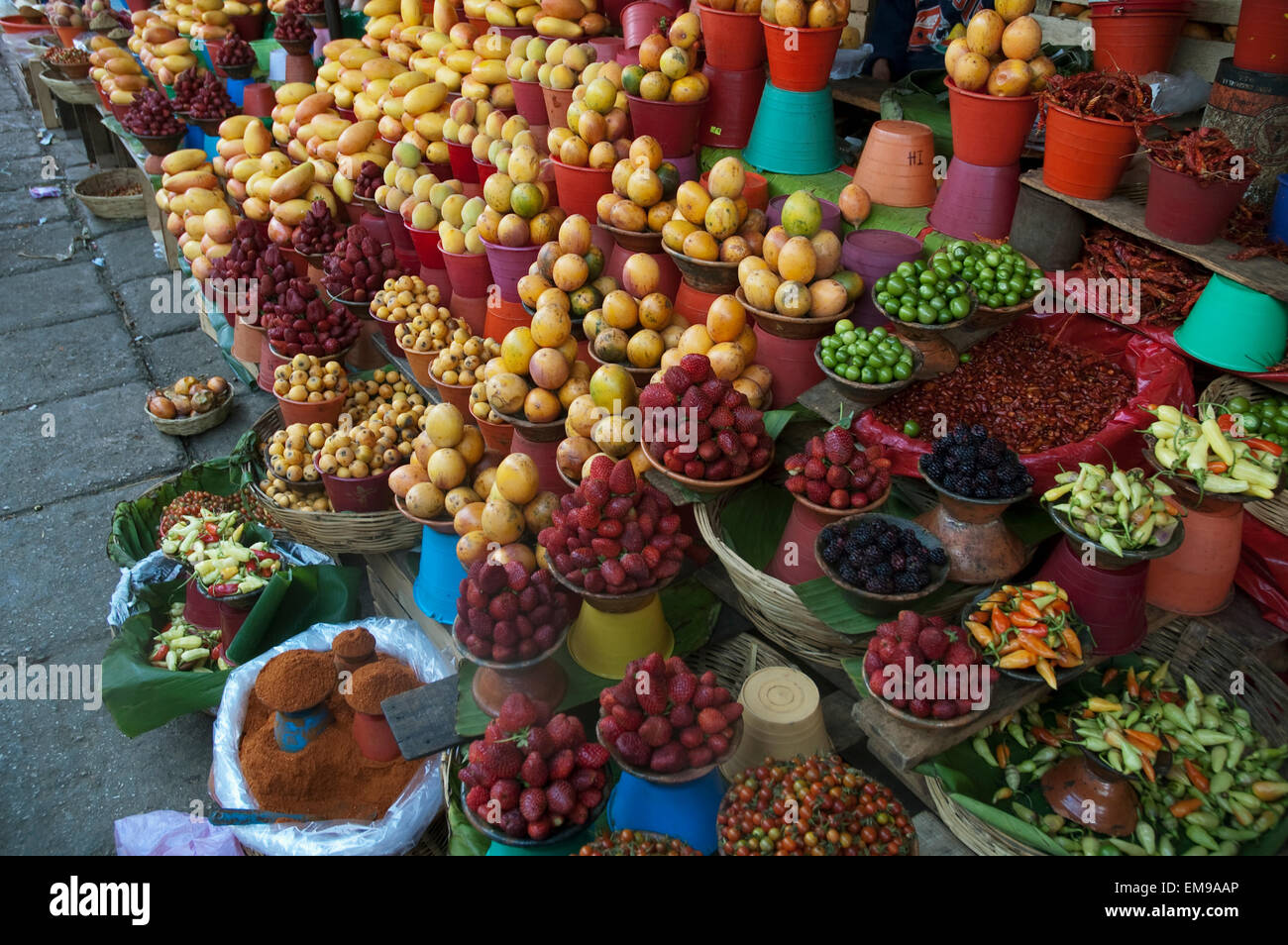 Fruits For Sale At The Market, San Cristobal De Las Casas, Chiapas